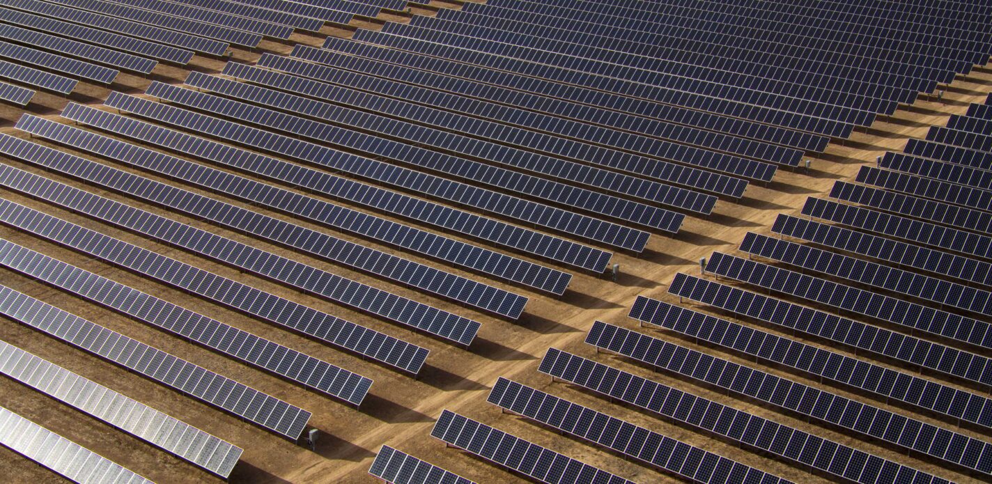 Large solar panel array.